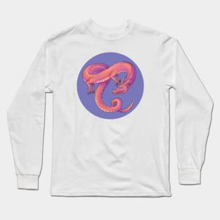 Dragon on blue Long Sleeve T-Shirt